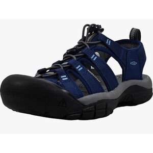 KEEN Men's Newport H2 Closed Toe Water Sandals, Naval Academy/Steel Grey, 11